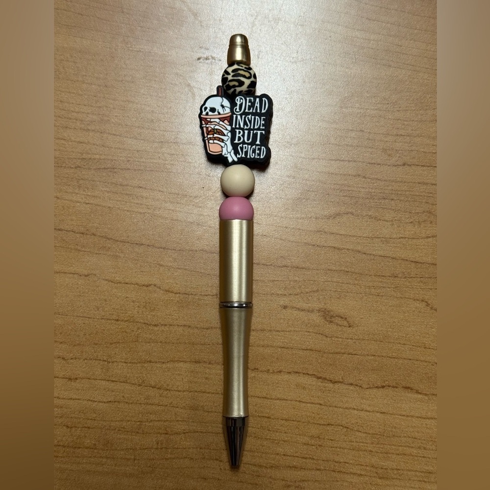 Pumpkin Spice Theme Beaded Pen